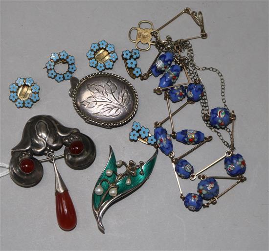 A group of mainly Scandinavian jewellery.